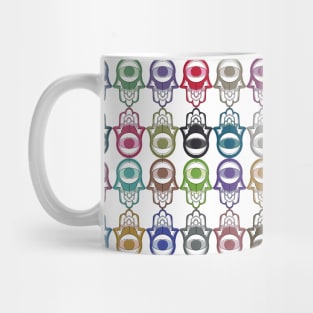 Colorful Pattern of Hamsa for Protection and Good Luck Mug